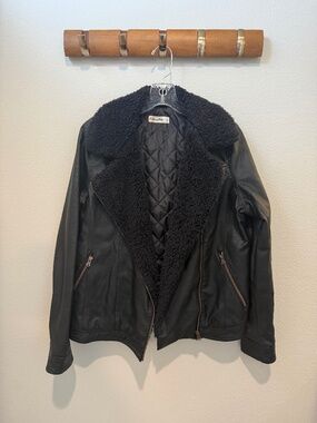 Cat Apparel Caterpillar Pleather Aviator Jacket